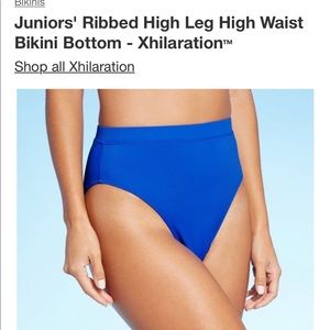 Xhilaration ribbed high leg waist bikini bottom